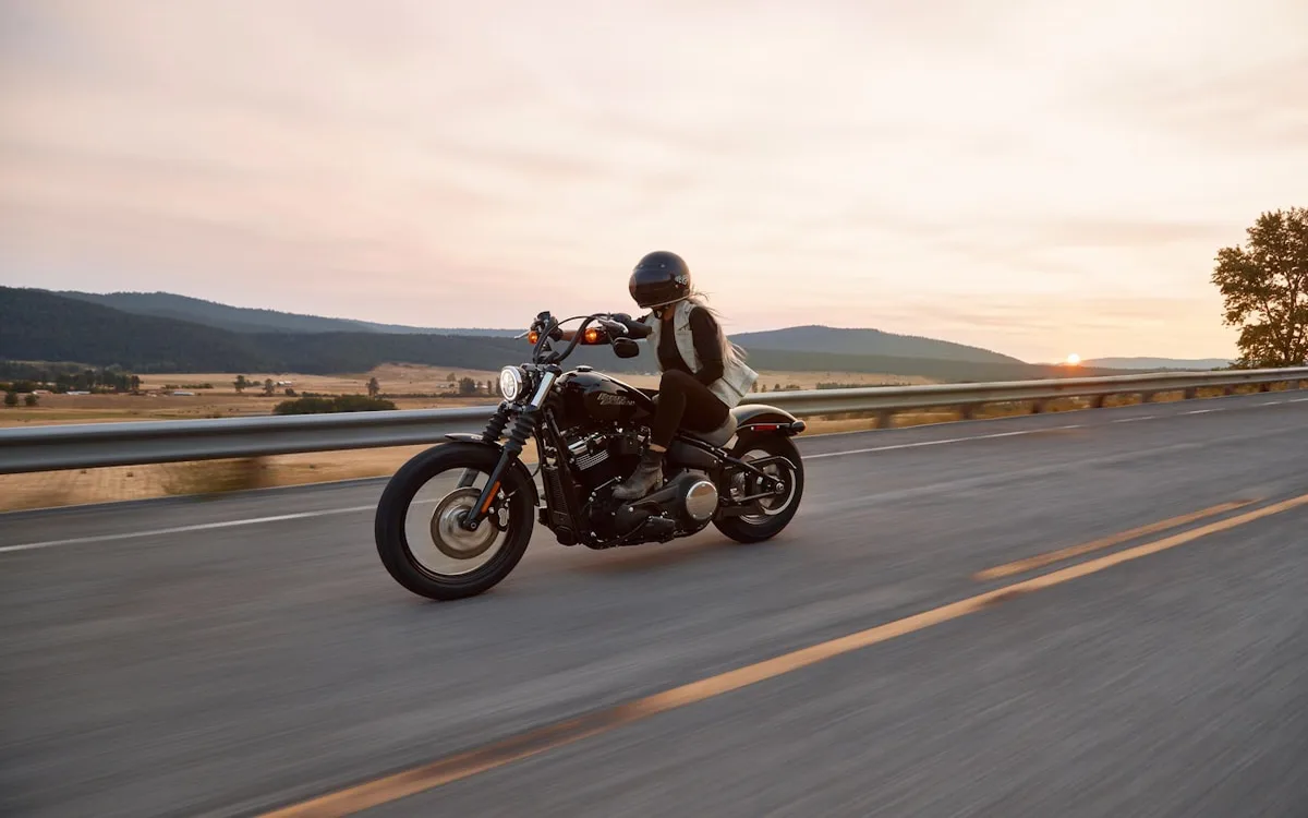 Motorcycle riding style for bike rider video template