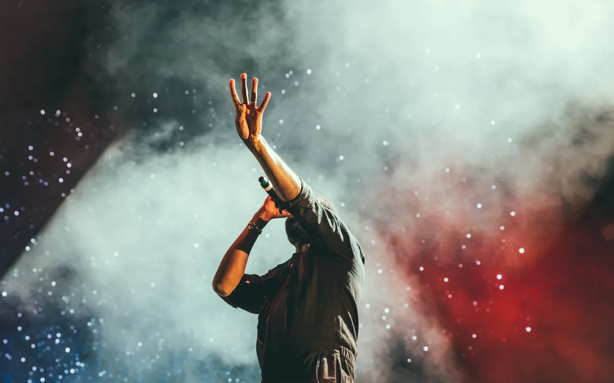 Music concert atmosphere for Hindi song beat sync video template