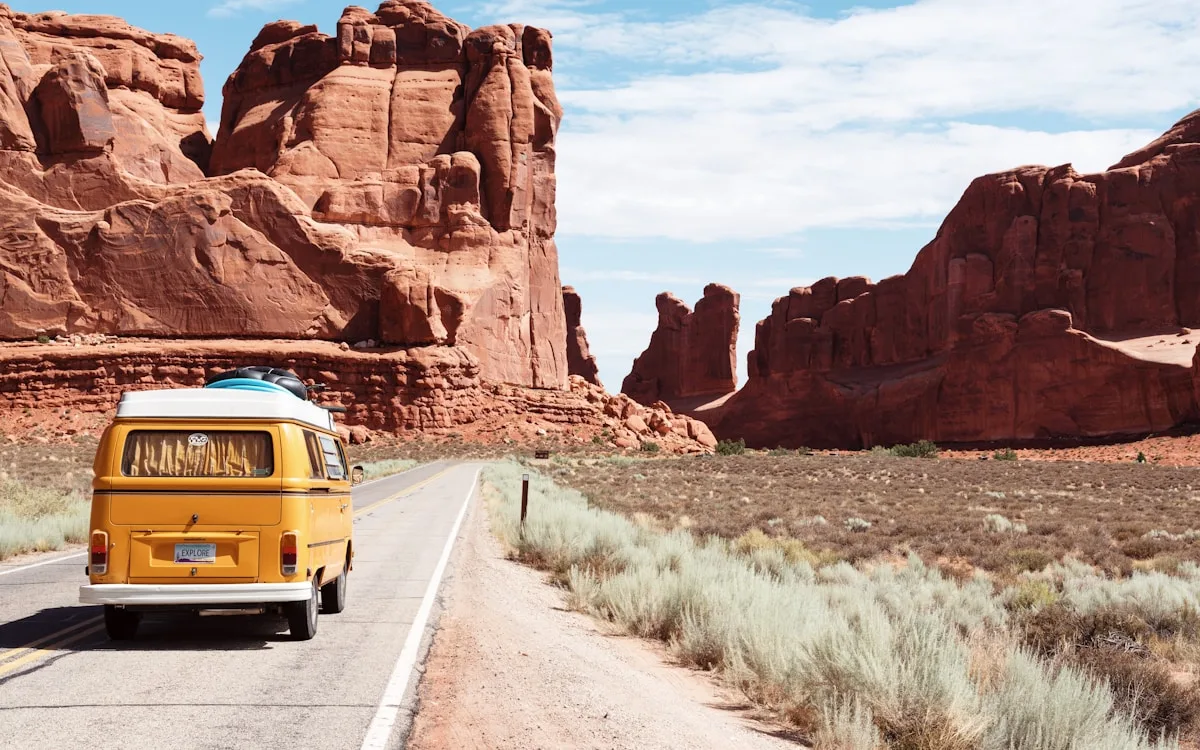 Road trip adventure mood for travel reels template